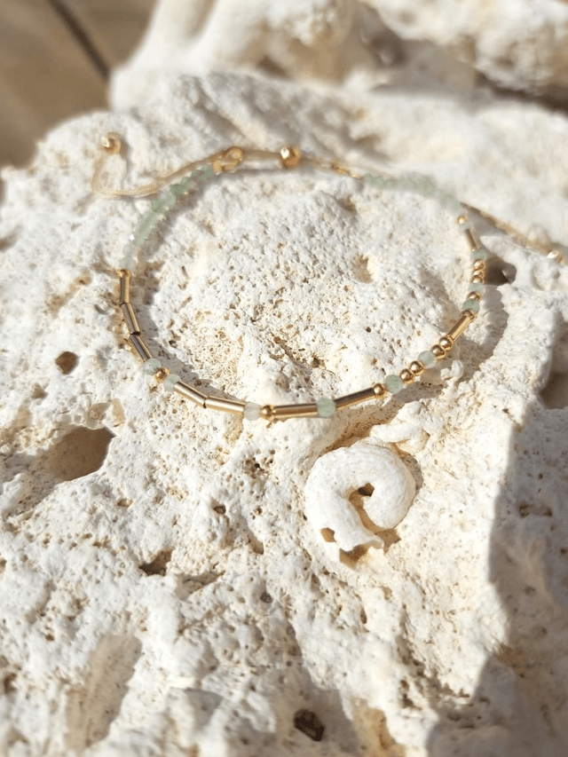 MOT SECRET aventurine - gold filled - bracelet 