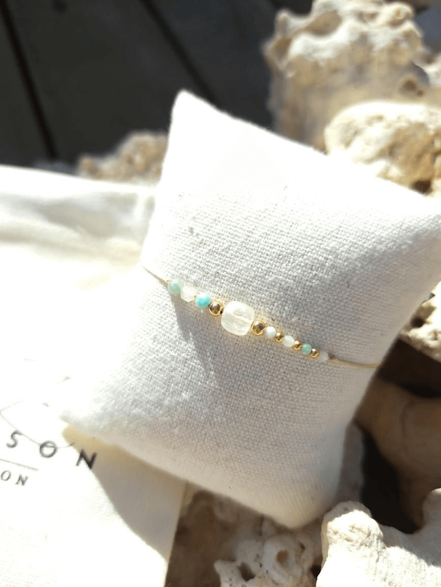 MO REV pierre de lune - amazonite - Bracelet 