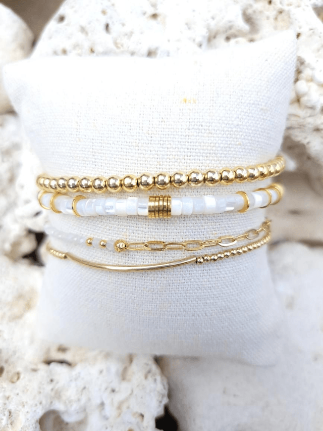 AMAYA pierre de lune - gold filled - bracelet