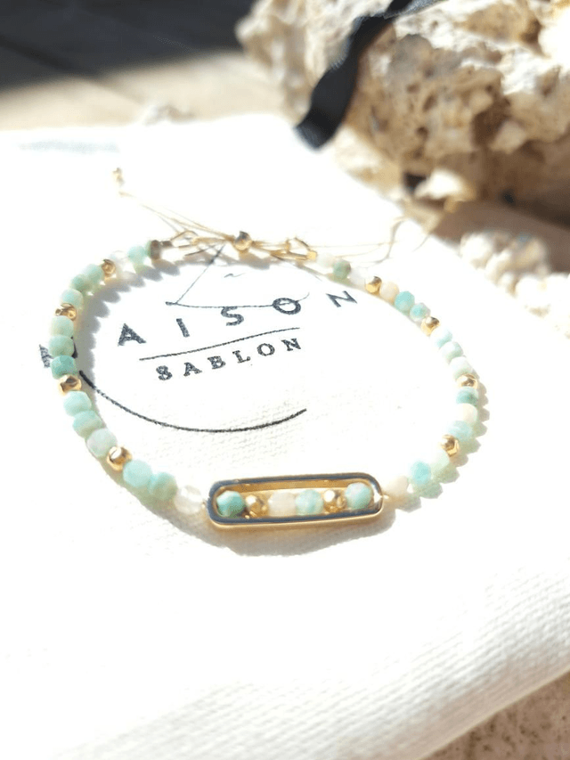 BAÏA amazonite gold filled  - bracelet 
