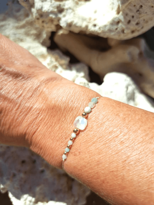 MO REV pierre de lune - amazonite - Bracelet 