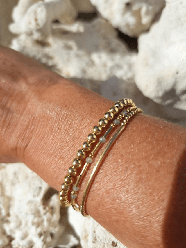 MOT SECRET aventurine - gold filled - bracelet 