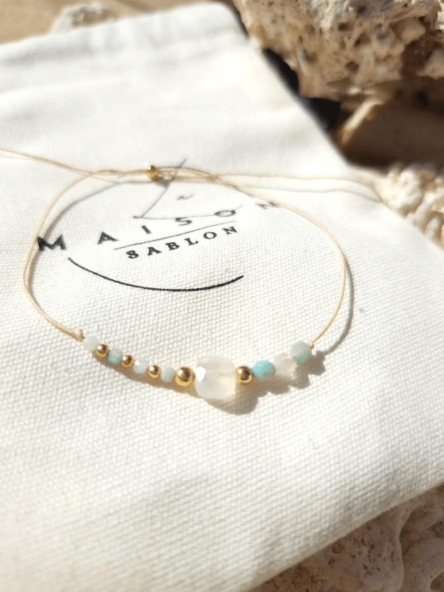 MO REV pierre de lune - amazonite - Bracelet 