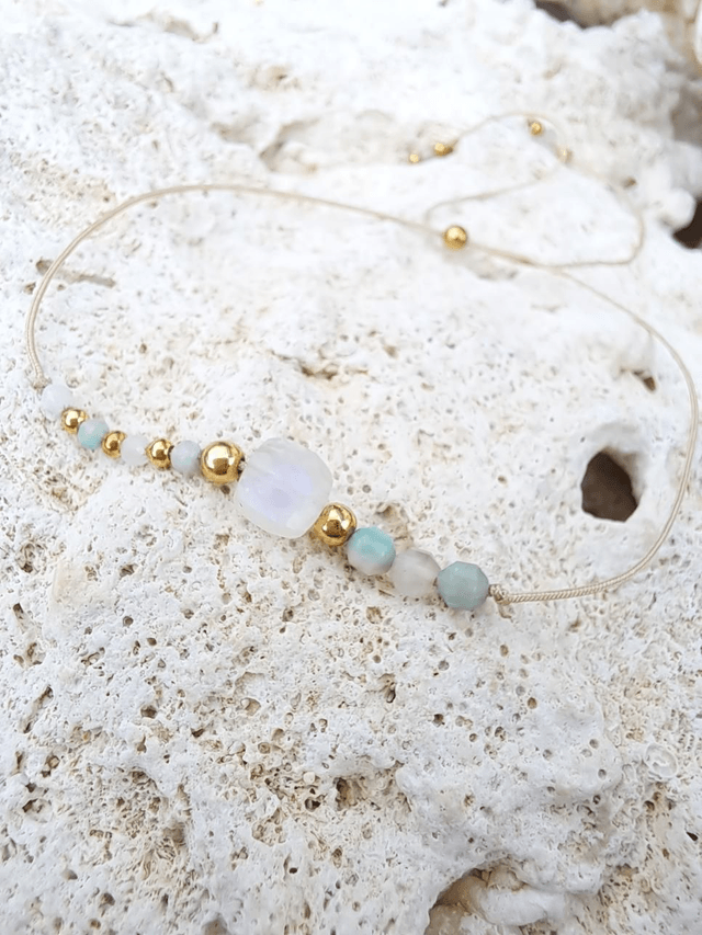MO REV pierre de lune - amazonite - Bracelet 