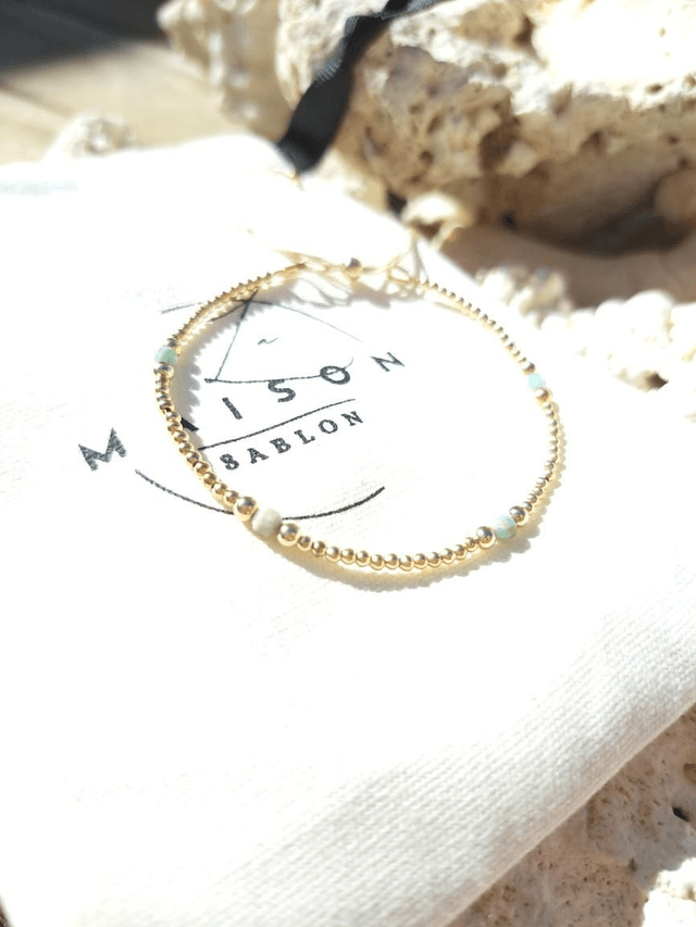 ZOLA gold-filled - amazonite- bracelet 